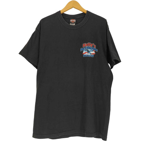 ハーレーダビッドソン HARLEY-DAVIDSON Hanes ボディ USA製 Kelly's MEMORIAL POKERRUN 2007 両面プリント クルーネック Tシャツ メンズ import:L