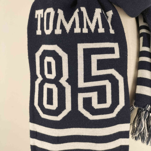トミーヒルフィガー TOMMY HILFIGER ナンバリングフリンジマフラー メンズ