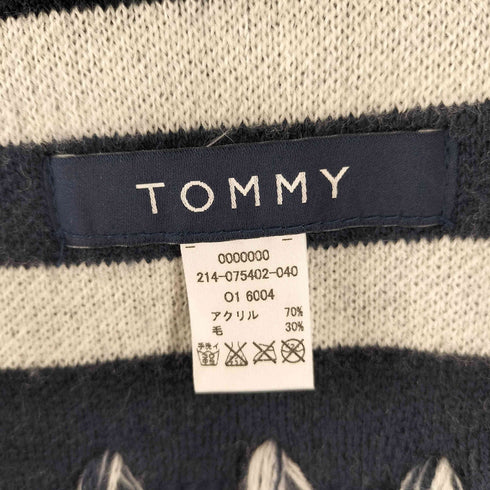 トミーヒルフィガー TOMMY HILFIGER ナンバリングフリンジマフラー メンズ