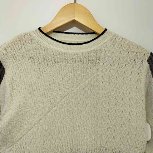 ウィルフリー willfully slit sleeve jacquard weave placement knit レディース FREE