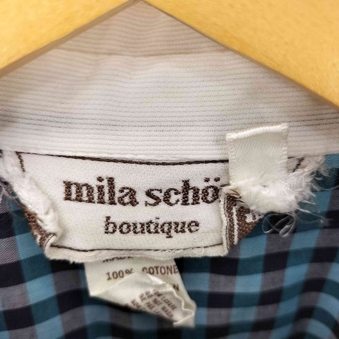 ミラショーン mila schon MADE IN ITLAY 襟コーズ ギンガムチェックシャツ レディース 8/42
