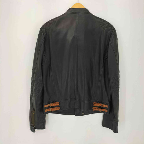 ポールスミス Paul Smith シープレザー ダブルライダースジャケット ririジップ メンズ import:XL