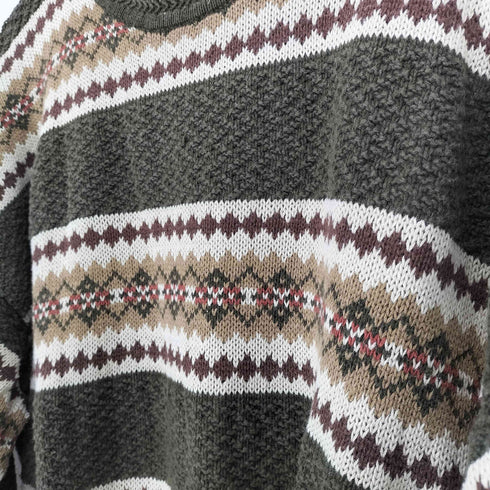 STONE HAVEN 総柄クルーネックニット メンズ JPN:XL