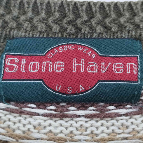 STONE HAVEN 総柄クルーネックニット メンズ JPN:XL