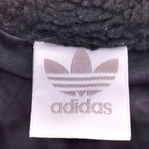 アディダスオリジナルス adidas Originals 80-90S デサント製 裏地キルティング 3ライン ボアフリース ジャケット メンズ L-O