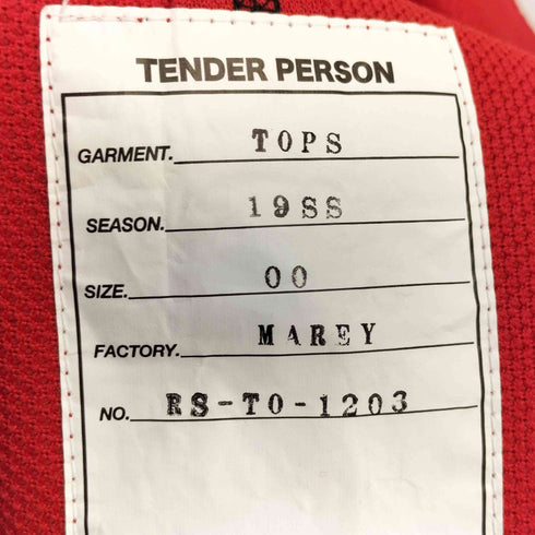 テンダーパーソン TENDER PERSON 19SS FRONT CUT PULLOVER レイヤードプルオーバー メンズ 00