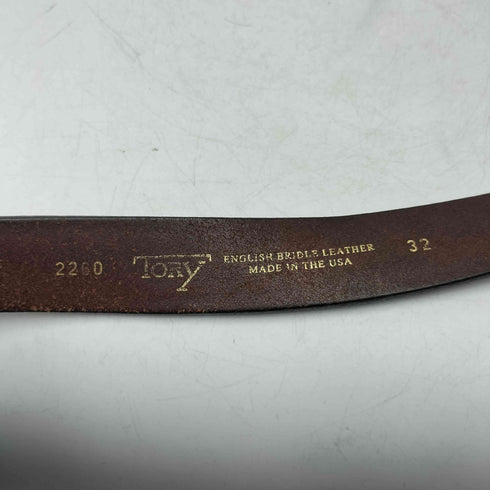 トリーレザー TORY LEATHER USA製 1.25 INCH HOOF PICK BELT フック バックル レザー ベルト メンズ 32
