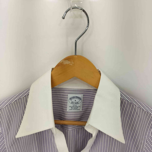 ブルックスブラザーズ BROOKS BROTHERS NON-IRON STRETCH ストライプオープンカラーシャツ レディース US:6
