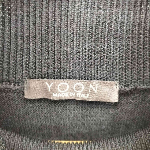YOON MADE IN ITALY メリノウールパイピングデザインタートルネックニット メンズ import:XXL