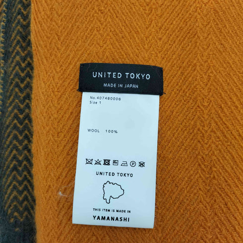ユナイテッドトウキョウ UNITED TOKYO ウールフリンジ 総柄マフラー メンズ