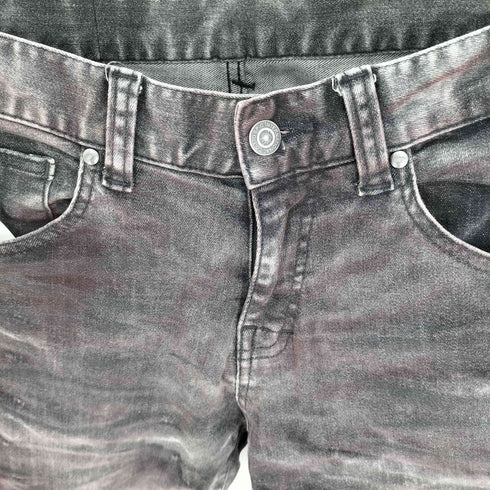 トルネードマート TORNADO MART 18AW ハイブリッドグランジクリヤー箔シューカット スキニー デニム パンツ メンズ JPN:S