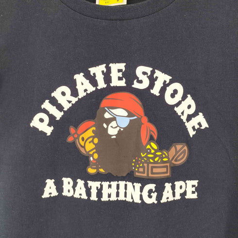 アベイシングエイプ A BATHING APE パイレーツプリントクルーネックTシャツ レディース JPN:S