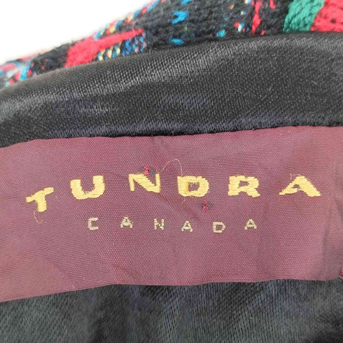 ツンドラ tundra 幾何学模様3Dニットジップブルゾン メンズ import:M