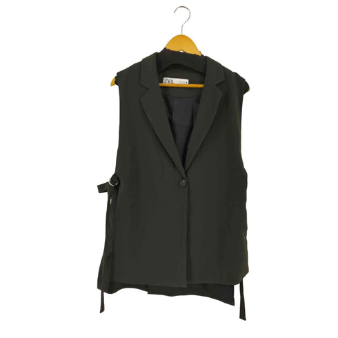 ザラ ZARA サイドスリットベスト 襟付き レディース