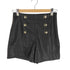 ザラ ZARA 金ボタン フェイクレザーショーツ レディース JPN:S