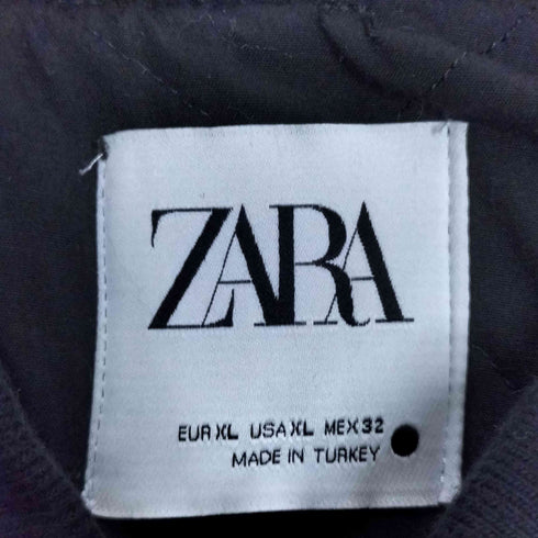 ザラ ZARA DENIM CROPPED PUFFER JACKET デニム クロップド パファー ジャケット レディース import:XL