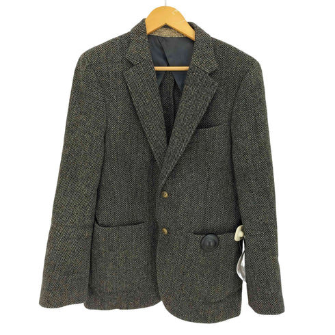 ハリスツイード Harris Tweed 背抜き ヘリンボーン ウール100 2B テーラードジャケット メンズ JPN:46