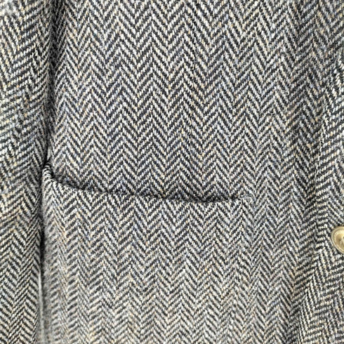 ハリスツイード Harris Tweed 背抜き ヘリンボーン ウール100 2B テーラードジャケット メンズ JPN:46