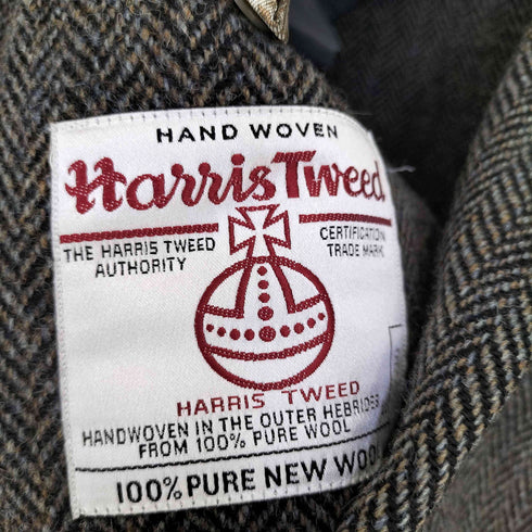 ハリスツイード Harris Tweed 背抜き ヘリンボーン ウール100 2B テーラードジャケット メンズ JPN:46