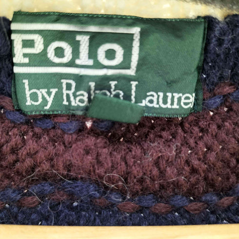 ポロラルフローレン POLO RALPH LAUREN 緑タグ Vネック チルデンニット レディース 160