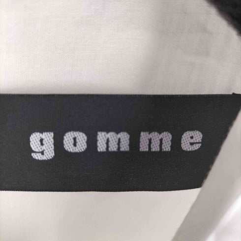 ゴム gomme アシンメトリー フリンジノースリーブブラウス レディース