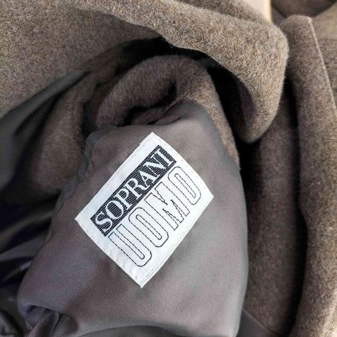 SOPRANI UOMO ウール ベルテッド ステンカラーコート メンズ 48
