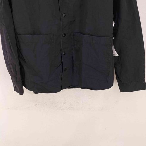 ザラ ZARA コットンナイロン カラーレスジャケット メンズ import:M