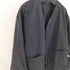 ザラ ZARA コットンナイロン カラーレスジャケット メンズ import:M