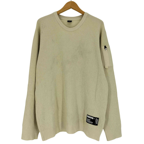 アヴィレックス AVIREX CREW NECK SLEEVE POCKET KNIT クルーネック スリーブ ポケット ニット メンズ 2XL