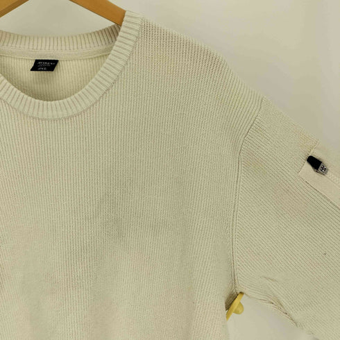 アヴィレックス AVIREX CREW NECK SLEEVE POCKET KNIT クルーネック スリーブ ポケット ニット メンズ 2XL