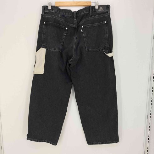 リーバイス Levis SILVERTAB BAGGY バギーカーペンター ブラック ダブルニーカスタム メンズ W38/L30
