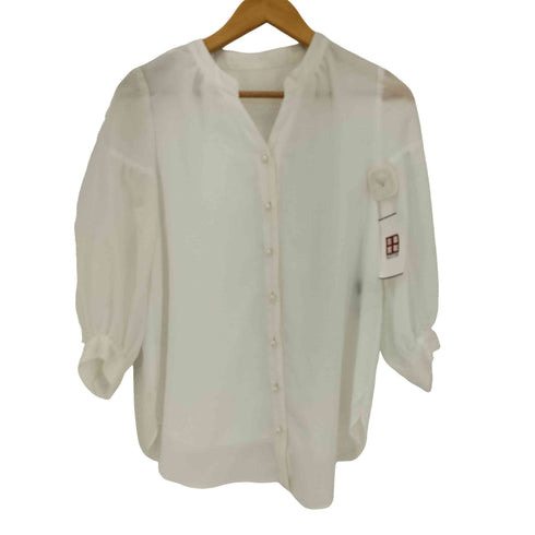ジャスグリッティー JUSGLITTY 21SS パールボタンブラウス レディース JPN:2