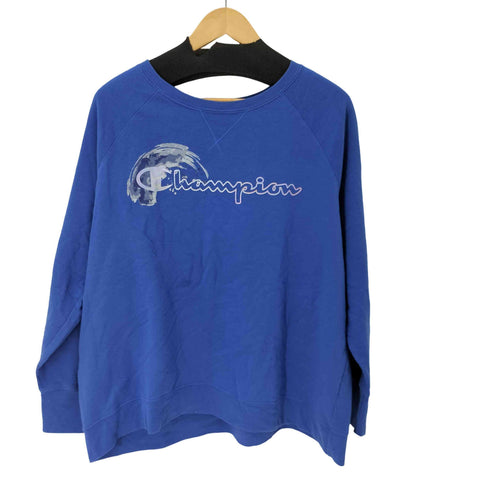 チャンピオン Champion ペイント加工ロゴクルーネックスウェットプルオーバー メンズ 2XL