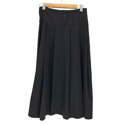 アニエスベー agnes b. PARIS フランス製 ドット サイドボタン プリーツスカート レディース 36