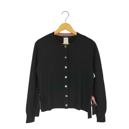 ピーエスポールスミス PS Paul Smith 裾リボン ウールリブニットカーディガン レディース import:M