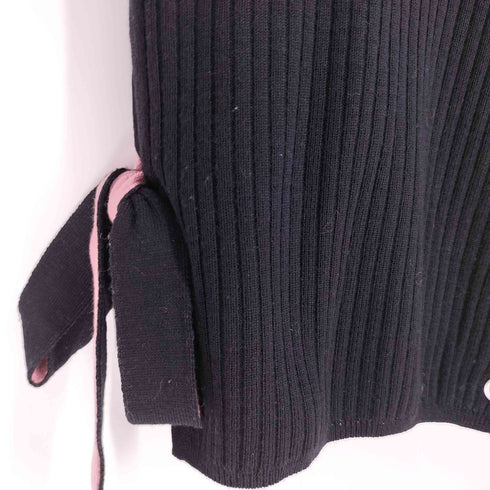 ピーエスポールスミス PS Paul Smith 裾リボン ウールリブニットカーディガン レディース import:M