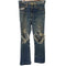 リーバイス Levis 90S 99年製 USA製 ボタン裏J38 ビッグE 555 ダメージデニム 雰囲気 グランジ ステッチ メンズ W28 L32
