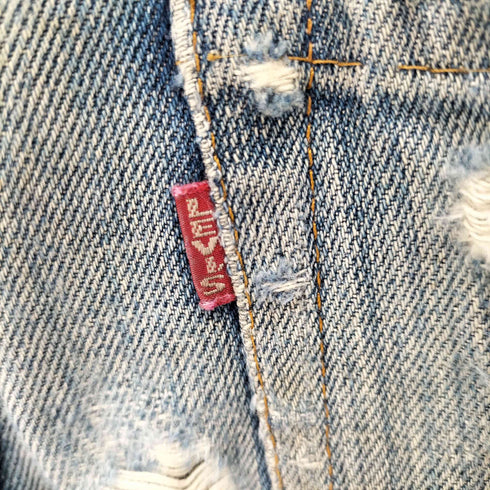 リーバイス Levis 90S 99年製 USA製 ボタン裏J38 ビッグE 555 ダメージデニム 雰囲気 グランジ ステッチ メンズ W28 L32
