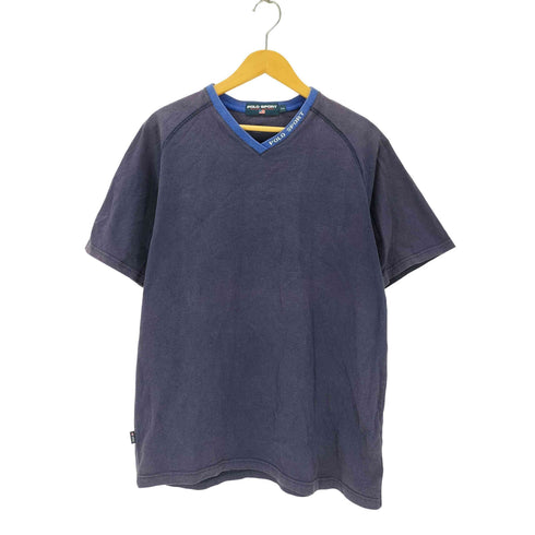 ポロスポーツラルフローレン POLO SPORT RALPH LAUREN 襟ロゴ VネックラグランTシャツ メンズ JPN:L