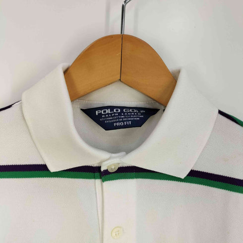 ポロゴルフラルフローレン POLO GOLF RALPH LAUREN PRO FIT ポニー刺繍 ボーダー 鹿の子 ポロシャツ メンズ import:XS