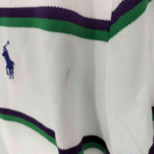 ポロゴルフラルフローレン POLO GOLF RALPH LAUREN PRO FIT ポニー刺繍 ボーダー 鹿の子 ポロシャツ メンズ import:XS