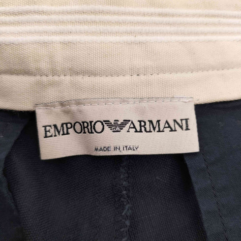 エンポリオアルマーニ EMPORIO ARMANI イタリア製 バックジップポケット コットン リネン ツイル ワイドパンツ メンズ EUR:50