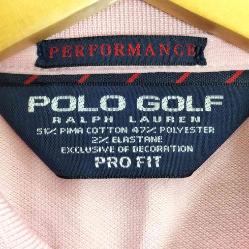 ポロゴルフラルフローレン POLO GOLF RALPH LAUREN PRO FIT ビックポニー刺繍 鹿の子 ポロシャツ メンズ import:XS