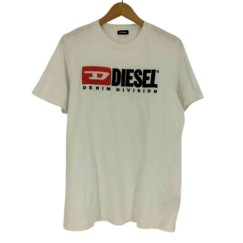 ディーゼル DIESEL DENIM DIVISION 刺繍 ロゴ クルーネック Tシャツ メンズ import:M
