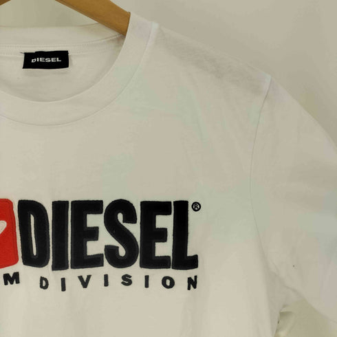 ディーゼル DIESEL DENIM DIVISION 刺繍 ロゴ クルーネック Tシャツ メンズ import:M