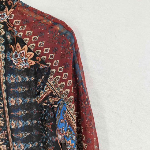 ザラ ZARA PATCHWORK PRINT BLOUSE レディース import:M