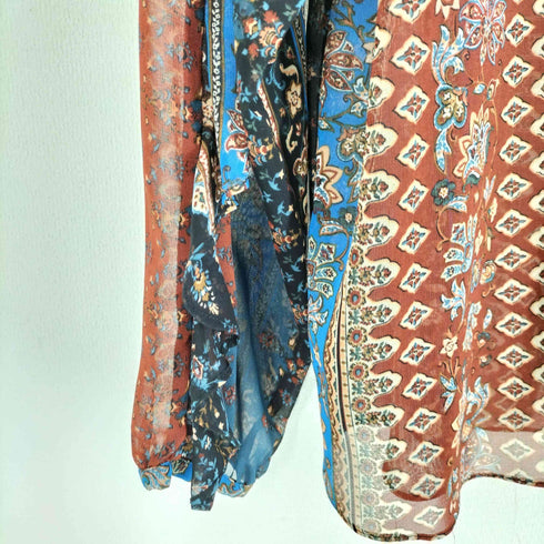 ザラ ZARA PATCHWORK PRINT BLOUSE レディース import:M