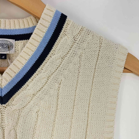 ジェイプレス J.PRESS Vネック チルデン ケーブル ニット ベスト メンズ import:M