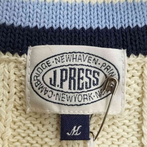 ジェイプレス J.PRESS Vネック チルデン ケーブル ニット ベスト メンズ import:M
