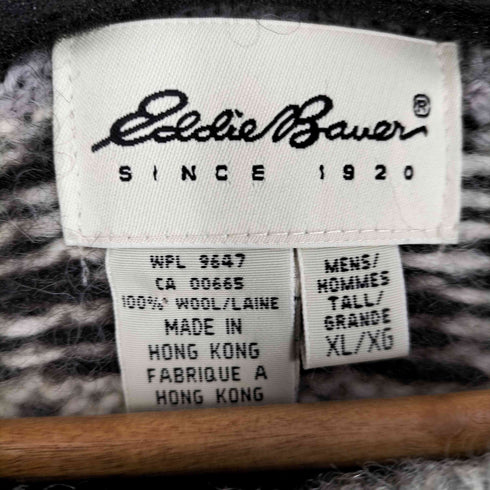 エディーバウアー Eddie Bauer 90-00s 総柄 ウールニットセーター メンズ import:XL